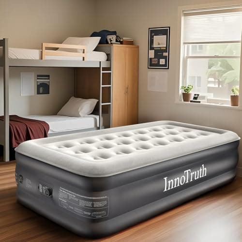 InnoTruth Twin Air Mattress with Built in Pump, Famiy Choice Award Winner, Inflatable Blow up Mattress, 18" Raised Colchones Inflables Air Bed, Ideal for Home and Outdoor, 300lb Weight Capacity