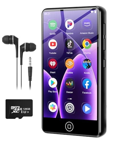80GB MP3 Player with Bluetooth and WiFi, Android Spotify Music Player for Pandora, Amazon Music, Audible. 4.02" Touchscreen, Speaker, Supports Play Store,Up to 512GB