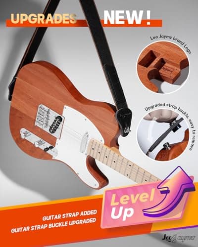 Leo Jaymz DIY TL Style Electric Guitar Kits with Mahogany Body and Maple Neck - Maple Fingerboard and All Components Included（TL） 4