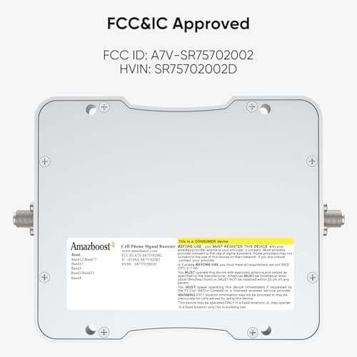 Amazboost Cell Phone Booster for Home, Cell Phone Signal Booster Kit, All U.S. Carriers -Compatible with Verizon, AT&T, T-Mobile, Sprint & More-5G 4G LTE 3G FCC Approved 8