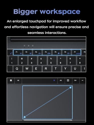 KAIGERR Laptop, 15.6-inch Laptop, 2025 Laptop Computer, 16GB RAM 512GB NVMe SSD, Intel N150 Processor(Up to 3.6GHz), Windows 11 Pro, 1080 FHD Display for Business & Students, 5000Mah Battery, Wi-Fi 5