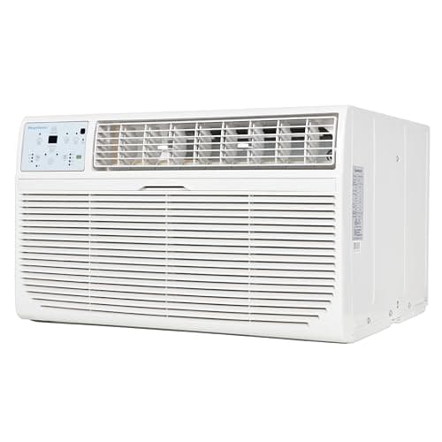 Keystone 10,000 BTU 230V Wall Mounted Air Conditioner with Supplemental Heat and Dehumidifier Function, Quiet Wall AC with Remote Control for Small and Medium Sized Rooms up to 450 Sq.Ft.