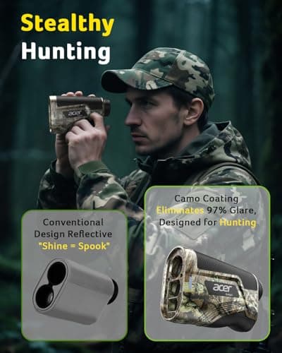 Acer Hunting Range Finder with Slope, 800 Yards Range Finder for Hunting, 6X Magnification, Waterproof Archery Rangefinder for Deer, Rechargeable Battery with Magnet Stripe 2