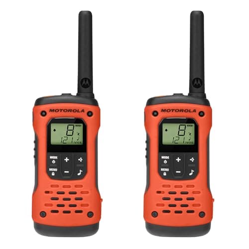 Motorola Solutions, Portable FRS, T605_H2O, Talkabout, Two Way Radios Waterproof Walkie Talkie Emergency Preparedness, Rechargeable, 22 Channel, 35 Mile, Orange W/Black, 2 Pack 3