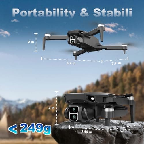 Drone with Camera for Adults 4K, Brushless Motor Drones for Kids Beginners, 60 Mins Flight, 130° Lens, FPV Foldable RC Quadcopter, Gesture Photography, Toys Gifts for Teen Boys Girls, Black 5