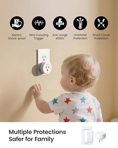 Zoiinet Remote Control Outlet Plug Switch, Buckle Design & Removable Wireless Light Switch, No Wiring Needed, 300 ft, 15A/1500W, Programmable, for Household Appliances 2