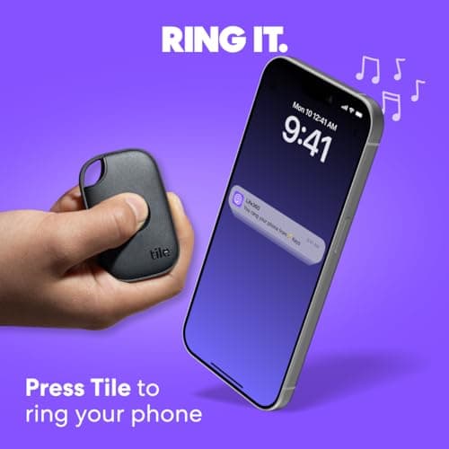 Tile by Life360 Pro - Powerful Bluetooth Tracker, Key Finder and Item Locator for Keys Bags, and More. Both iOS and Android Compatible. Phone Finder. 2-Pack (Black/White) 4