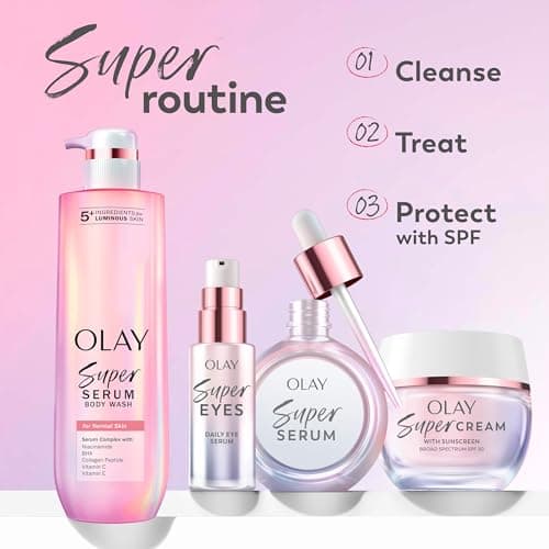 Olay Super Cream with Sunscreen SPF 30, Lightweight Face Moisturizer with Sun Protection, 5-in-1 Skin Care Benefits - Hydrating, Brightening, Firming - Niacinamide, Vitamin C, Collagen Peptide, 1.7 oz 3