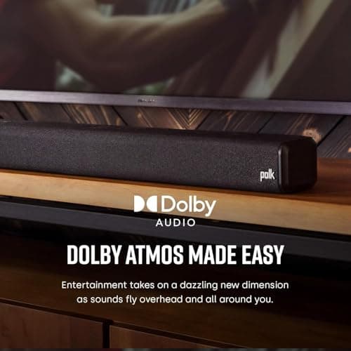 Polk Audio Signa S4 TV Sound Bar with Subwoofer - Dolby Atmos Audio VoiceAdjust & BassAdjust Technology, HDMI eARC, Wireless Subwoofer works with 8K, 4K, & HD TVs, Bluetooth, Wireless Streaming 2