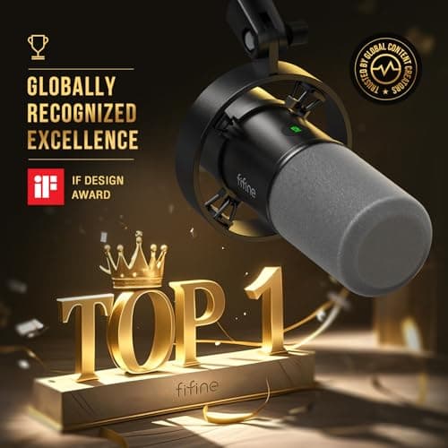 FIFINE Dynamic Microphone, XLR/USB Podcast Recording PC Microphone for Vocal Voice-Over Streaming, Studio Metal Mic with Mute, Headphone Jack, Monitoring Volume Control, Windscreen-Amplitank K688 2