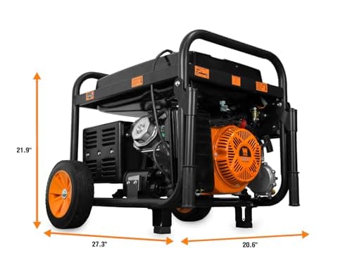 WEN 11,000-Watt 120V/240V Dual Fuel Portable Generator with Wheel Kit and Electric Start (DF1100T) 2