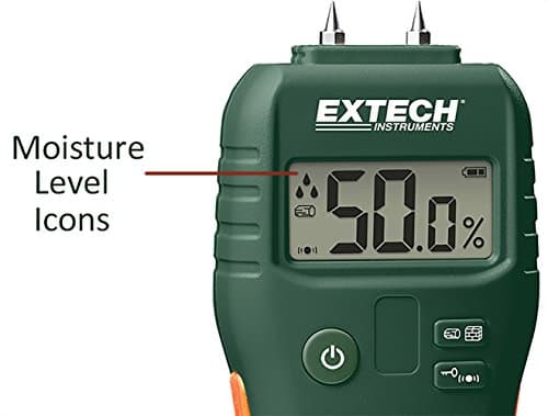 Extech MO55 Combination Pin Pinless Moisture Meter Accurate Non‑Invasive and Destructive Measurements for Restoration and Building Diagnostics 4