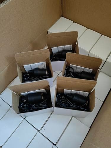 Yelesley AC to DC Converter 2A 24W Car Cigarette Lighter Socket 110-240V to 12V AC/DC Power Adapter Black 2