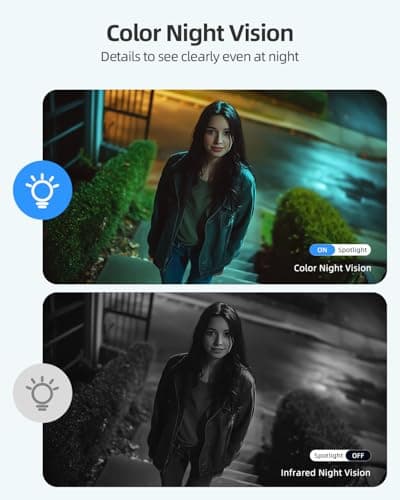 2K Security Cameras Wireless Outdoor, 2 Pack Battery Powered WiFi Cameras for Home Security with AI Motion Detection, Spotlight Color Night Vision, 2-Way Talk, Siren Alarm, IP65, Cloud/SD Storage 3