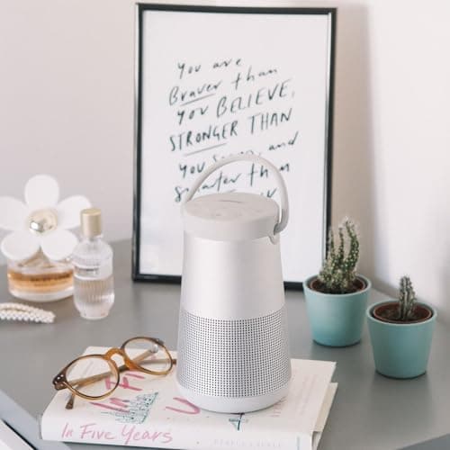 Bose SoundLink Revolve+ (Series II) Bluetooth Speaker, Portable Speaker with Microphone, Wireless and Water Resistant with 360 Degree Sound, Long Lasting Battery and Handle, Silver 5