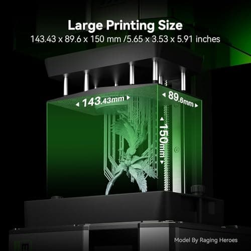 ELEGOO Mars 5 Resin 3D Printer with 4K Mono LCD,Automatic Leveling, Desktop 3D Printer with Printing Size of 5.65 × 3.53 × 5.91 inches 5