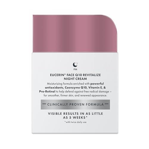 Eucerin Q10 Anti-Wrinkle Night Cream + Pro-Retinol, Facial Cream for Sensitive Skin, 1.7 Oz Jar 4