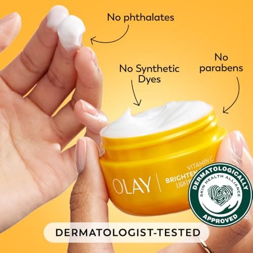 Olay Regenerist Radiance Vitamin C Face Moisturizer: Bright & Even Lightweight Cream for Women - Brightens, Hydrates, Evens Tone + Texture for Glowing Skin - 2 Oz 4