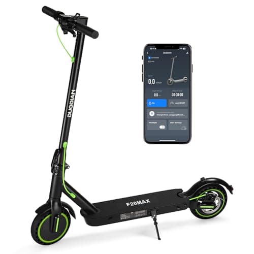 Electric Scooter for Adults, Folding E Scooter with 500W Motor 19 Mph Top Speed 18 Miles Range, 8.5" Solid Tires Folding Commuting Motorized Kick Scooter (Green - 7.8AH Battery Dual Rear Suspension)