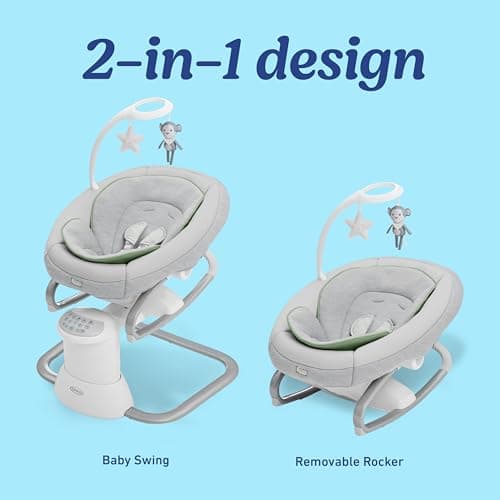 Graco Soothe My Way with Removable Rocker, Madden - Versatile Baby Swing & Portable Rocker 2