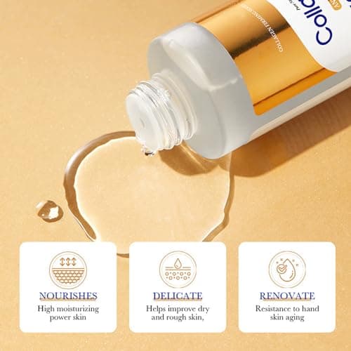 Collagen Skin Care Set, 6Pcs Anti Aging Face Care Sets for Women, Firming Skin, Shrink Pores, Smooth Wrinkles, Hydrating Skin Care Set Include Serum Face Cream Eye Cream Toner Cleanser Facial Mask1 4