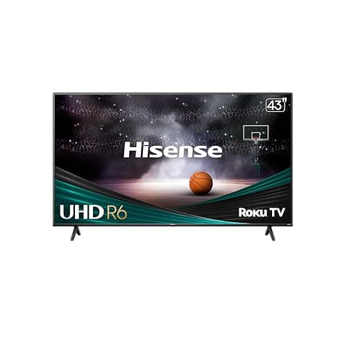 Hisense 43-Inch Class R6 Series 4K UHD Smart Roku TV with Alexa Compatibility, Dolby Vision HDR, DTS Studio Sound, Game Mode (43R6G)