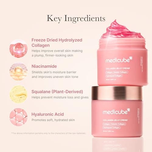 medicube Collagen Jelly Cream- Niacinamide & Freeze-Dried Hydrolyzed Collagen - Boosts skin's barrier hydration and gives 24h Glow & Lifted Look - Korean skincare (1.69 Fl Oz (Pack of 1)) 3