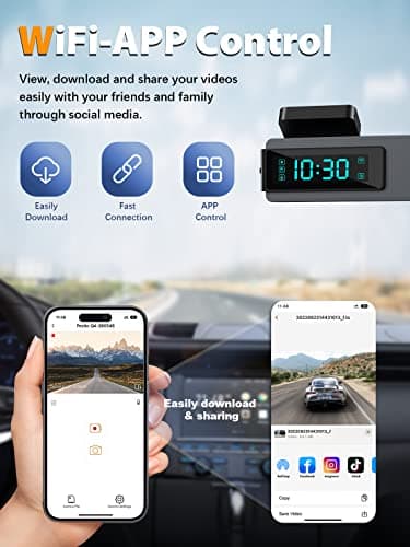 ARIFAYZ Dash Cam Front and Rear 4K+1080P, Free 64GB Card, Built-in WiFi, Dash Camera for Cars, Car Camera, Dual Dashcams for Cars with Night Vision, 24 Hours Parking Monitor, Loop Recording 4