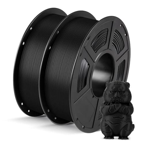 ANYCUBIC PLA Filament 1.75mm Bundle, 3D Printing PLA Filament 1.75mm Dimensional Accuracy +/- 0.02mm, 1KG Spool (2.2 lbs), 2KG Black+Black