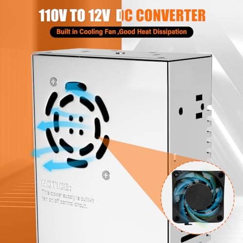 New Version 110V to 12V DC Converter, IMAYCC AC to DC Converter 600W 50A,120V to 12V Power Supply, Adjustable Power Supply 4