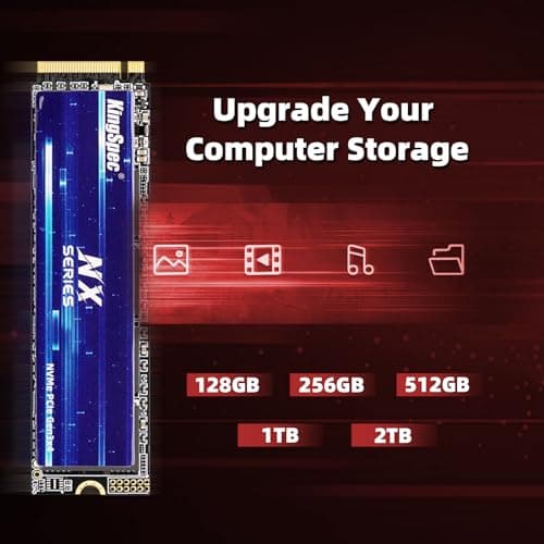 KingSpec NX Series 1TB Gen3x4 NVMe M.2 SSD, Up to 3500MB/s, 3D NAND Flash M2 2280 Internal Solid State Drive, for Desktop and Laptop 5