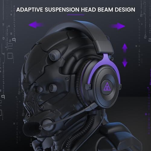 EKSA E900 Headset with Microphone for PC, PS4,PS5, Xbox - Detachable Noise Canceling Mic, 3D Surround Sound, Wired Headphone for Gaming, Computer, Laptop, 3.5MM Jack 5