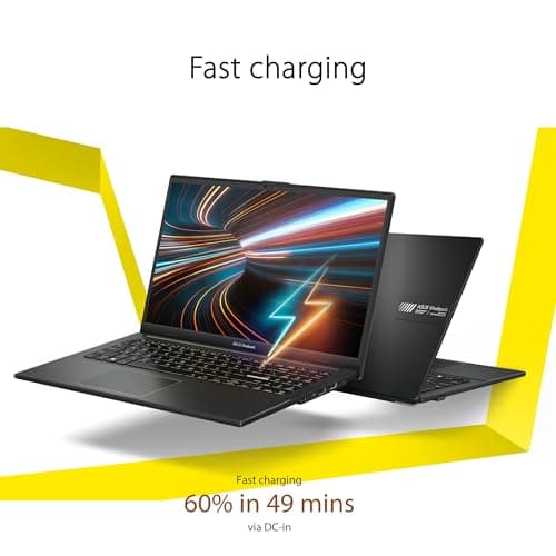 ASUS Vivobook Go 15.6” FHD Slim Laptop, AMD Ryzen 3 7320U Quad Core Processor, 8GB DDR5 RAM, 256GB SSD, Windows 11 Home, Fast Charging, Webcam Shield, Military Grade Durability, Black, E1504FA-AB34 4