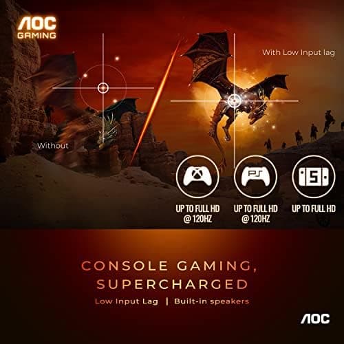 AOC C32G2 32" Curved Frameless Gaming Monitor FHD, 1500R Curved VA, 1ms, 165Hz, FreeSync, Height adjustable, 3-Year Zero Dead Pixel Policy, Black 4