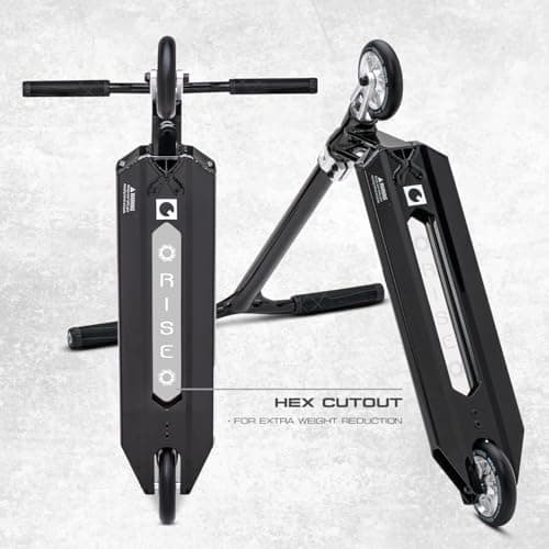 Sequel Rise Park Stunt Scooter – Complete Pro Trick Scooter with Aluminum Bar, 110mm Hollowcore Wheels, and IHC Compression (Black/Silver - Park) 3