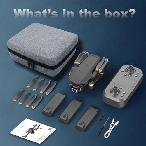 Drone with Camera for Adults 4K, Brushless Motor Drones for Kids Beginners, 60 Mins Flight, 130° Lens, FPV Foldable RC Quadcopter, Gesture Photography, Toys Gifts for Teen Boys Girls, Black 4