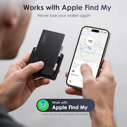 Air-Tag Wallet Tracker Card (iOS Only) - 0.07in Slim Tracking Card, IP68 Waterproof Bluetooth Smart Card, Work with Apple Find My, [Apple MFi Certified], Item Finder for Luggage, Passports, Purse 4