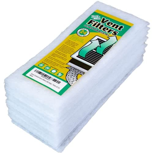 Dust Control Vent Filters - Pack of 24 Air Vent Filters (4" x 10")