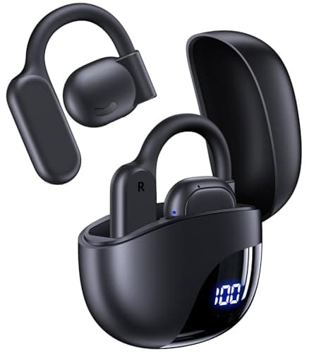 AI Translation Earbuds Real Time 164 Languages 80H Playtime Translator Ear Buds Audifonos Traductores Inglés Español Wireless Earphones Bluetooth Headphones for Travel Business Meeting Learning Black