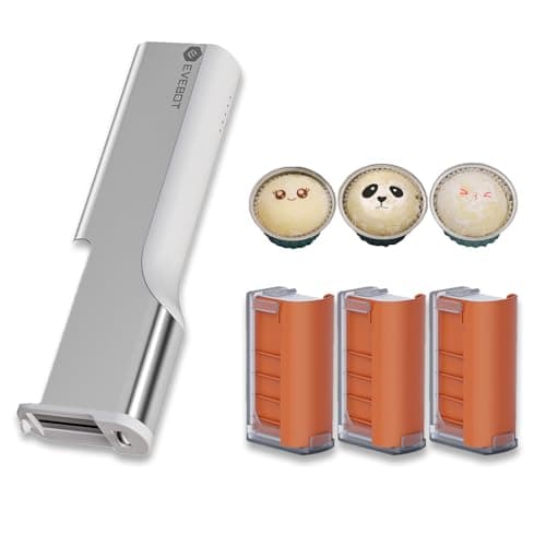 EVEBOT Handheld Food PrintPen Portable Mini Coffee PrintPen Latte Art Macaron Cookie DIY Design Print Pen, Christmas Gifts Bluetooth 4.2 - Brown, Red and Black 3PCS Colors