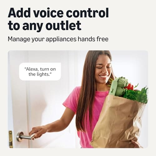 Amazon Basics Smart Plug, Matter Compatible, Compatible with Amazon Alexa, Google Home, Apple HomeKit, Matter Hub Required, 2.4 GHz Wi-Fi only, White, X-Pack 4