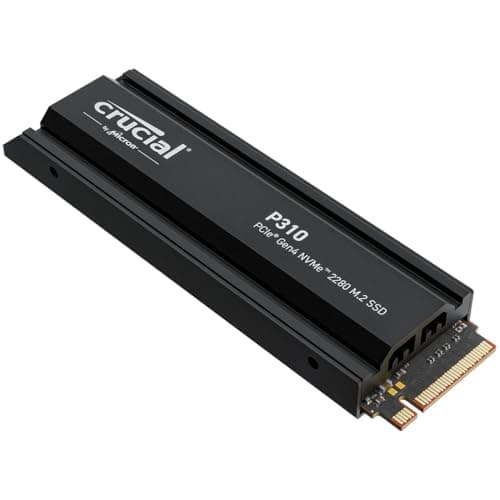 Crucial P310 2280 2TB PCIe Gen4 NVMe Gaming PS5 SSD with Heatsink, Up to 7,100MB/s, PlayStation5, Laptop & Desktop (PC) Compatible, Solid State Drive - CT2000P310SSD5-01