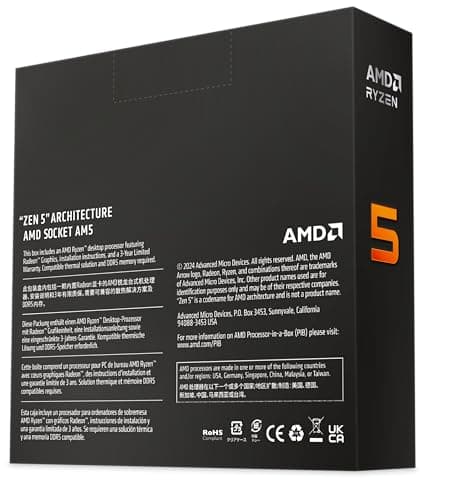 AMD Ryzen™ 5 9600X 6-Core, 12-Thread Unlocked Desktop Processor 5