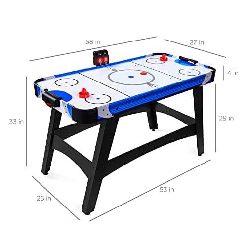 Best Choice Products 58in Mid-Size Arcade Style Air Hockey Table for Game Room, Home, Office w/ 2 Pucks, 2 Pushers, Digital LED Score Board, Powerful 12V Motor, Carrying Bag 5
