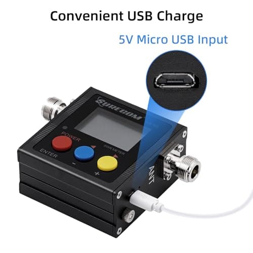 Mcbazel Surecom SW-102 Digital VHF/UHF 125-525Mhz Antenna Power & SWR Meter 5