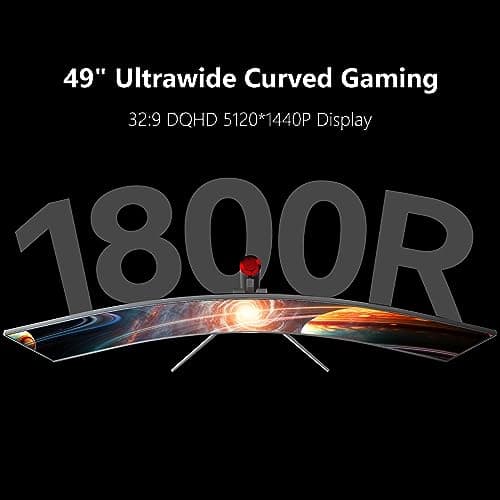 INNOCN 49" Curved Monitor Ultrawide Gaming 120Hz 32:9 QHD 5120 x 1440P Computer Monitor, R1800, 99% sRGB, HDR400, USB Type C, DisplayPort, HDMI, Built-in Speakers, Height/Tilt Adjustable - 49C1R 3
