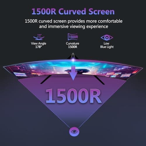 Z-Edge 27 inch Curved Gaming Monitor, FHD 1080P 200Hz 165Hz 144Hz Curved 1500R PC Monitor, MPRT 1ms Monitor, 350nits, 16.7M Colors, UG27 Frameless Bezel, 1X DP 1.4 Ports and 1X HDMI 2.0 Ports 3