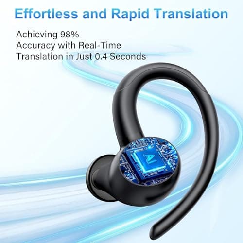 AI Translation Earbuds Real Time, 164 Language Translator Earbuds, 3-in-1 Bluetooth 5.4 Translation Headphones with 5 Translation Modes, 48H AI Ear Buds Translator Device for Business/Travel/Learning 4