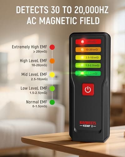 KAIWEETS Magnetic Field EMF Meter, Ghost Hunting Detector, Handheld Electromagnetic Paranormal Investigation Equipment with 5 Level LED Lights, EMF Reader for Home, Office, Outdoor Inspection 2
