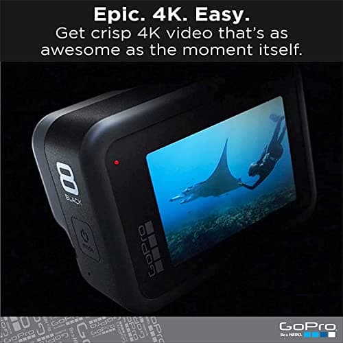 GoPro HERO8 Black - Waterproof Action Camera with Touch Screen 4K Ultra HD Video 12MP Photos 1080p Live Streaming Stabilization 3